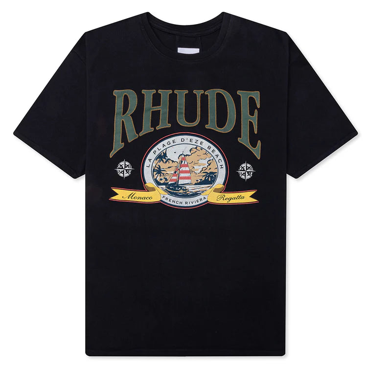 Rhude Monaco Regatta Tee Vintage Black