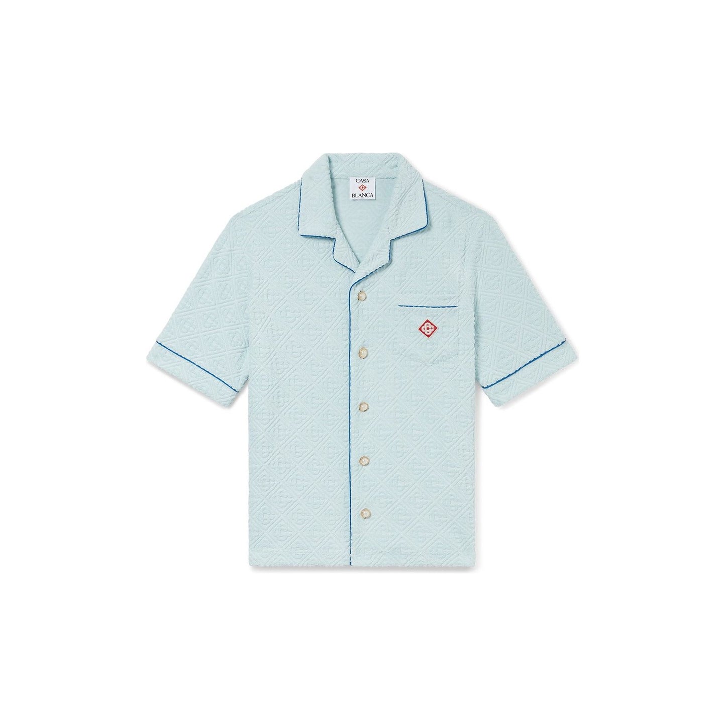 Casablanca Monogram Towelling Shirt Blue