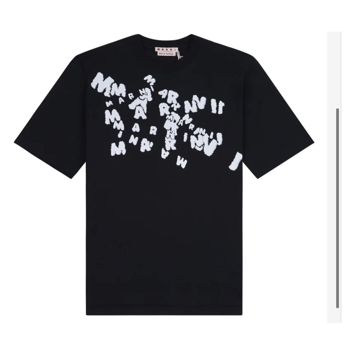Marni caos logo black tee