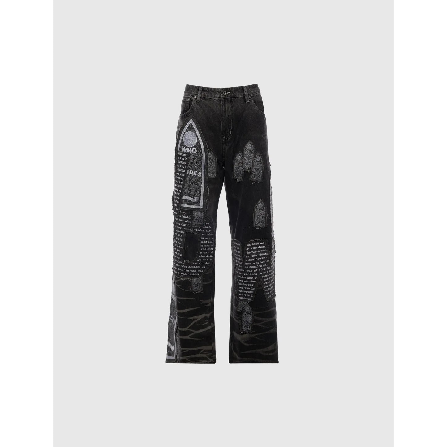 Who Decides War Patches Denim Black
