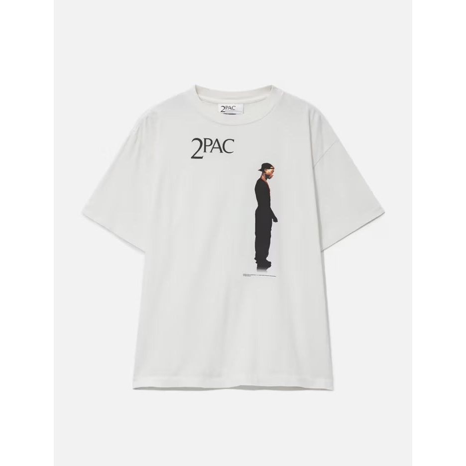 Saint Michael × 2PAC Short Sleeve T-Shirt White