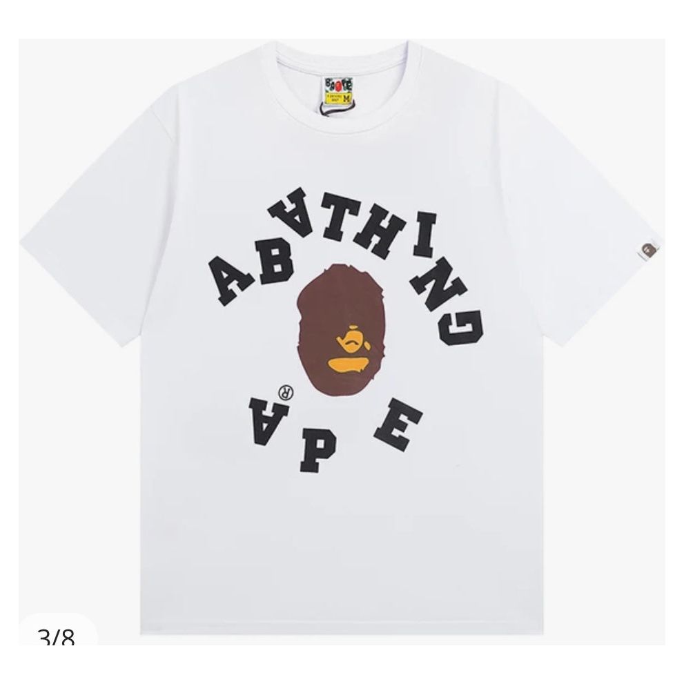 Bape Upside Down Scrambled White T-Shirt