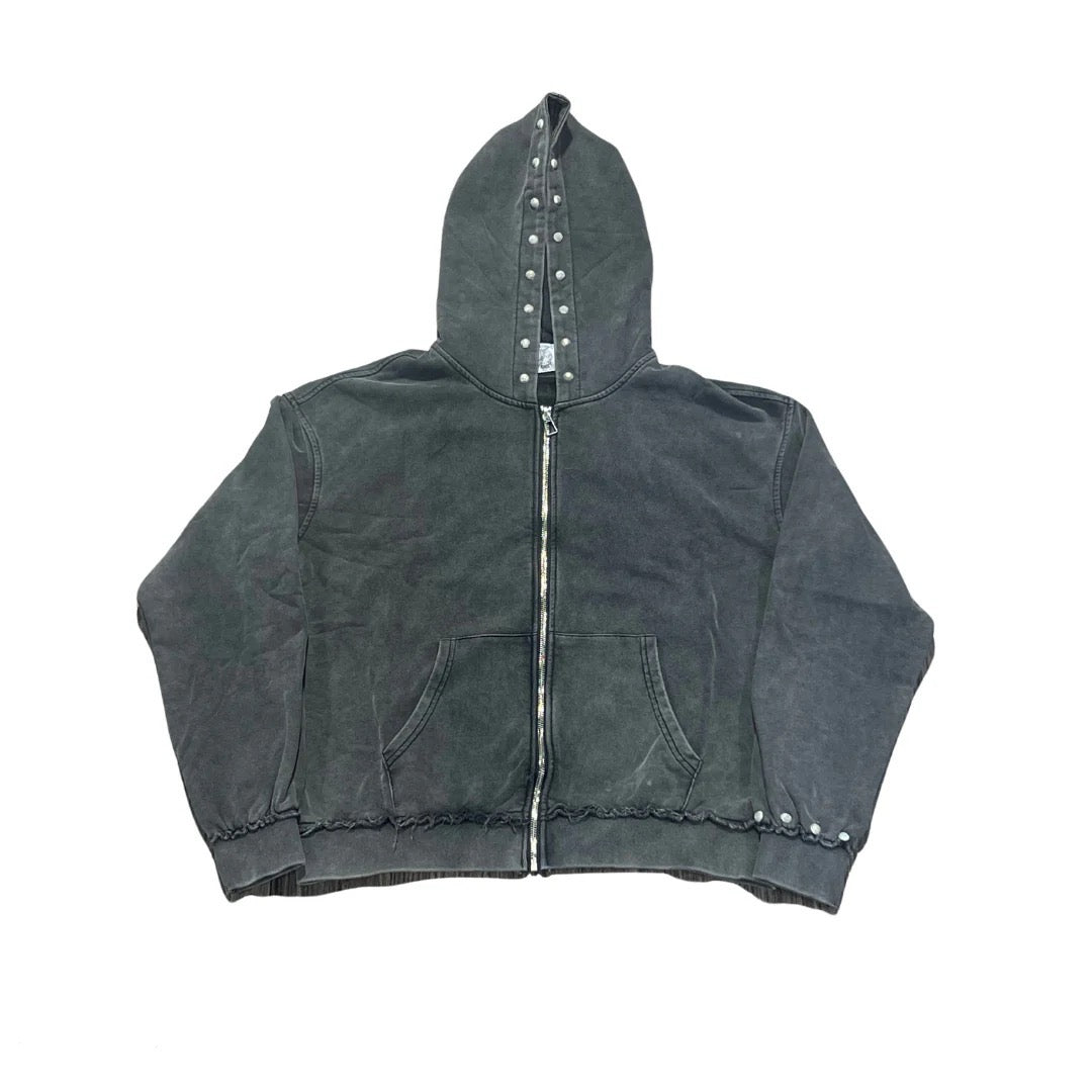Saint Vanity Black Terry Zip Up