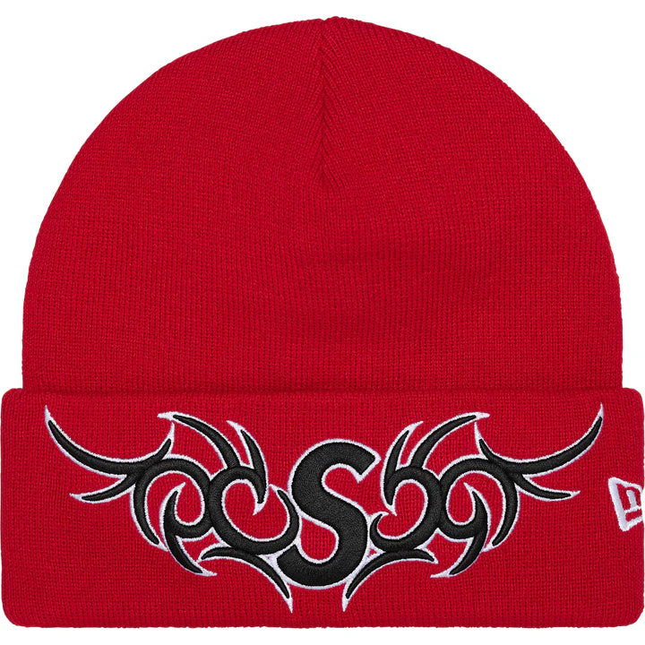 Supreme Tribal S Logo Beanie ‘Red/Black’