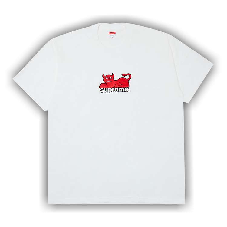 S*preme x Toy Machine Devil Cat Tee 'White'