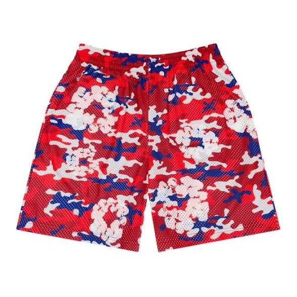 Denim Tear Blue/Red Camo Shorts