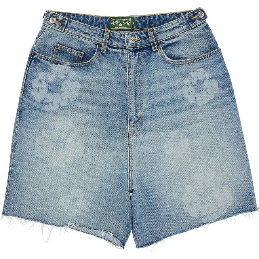 Denim Tear Jean Shorts Blue