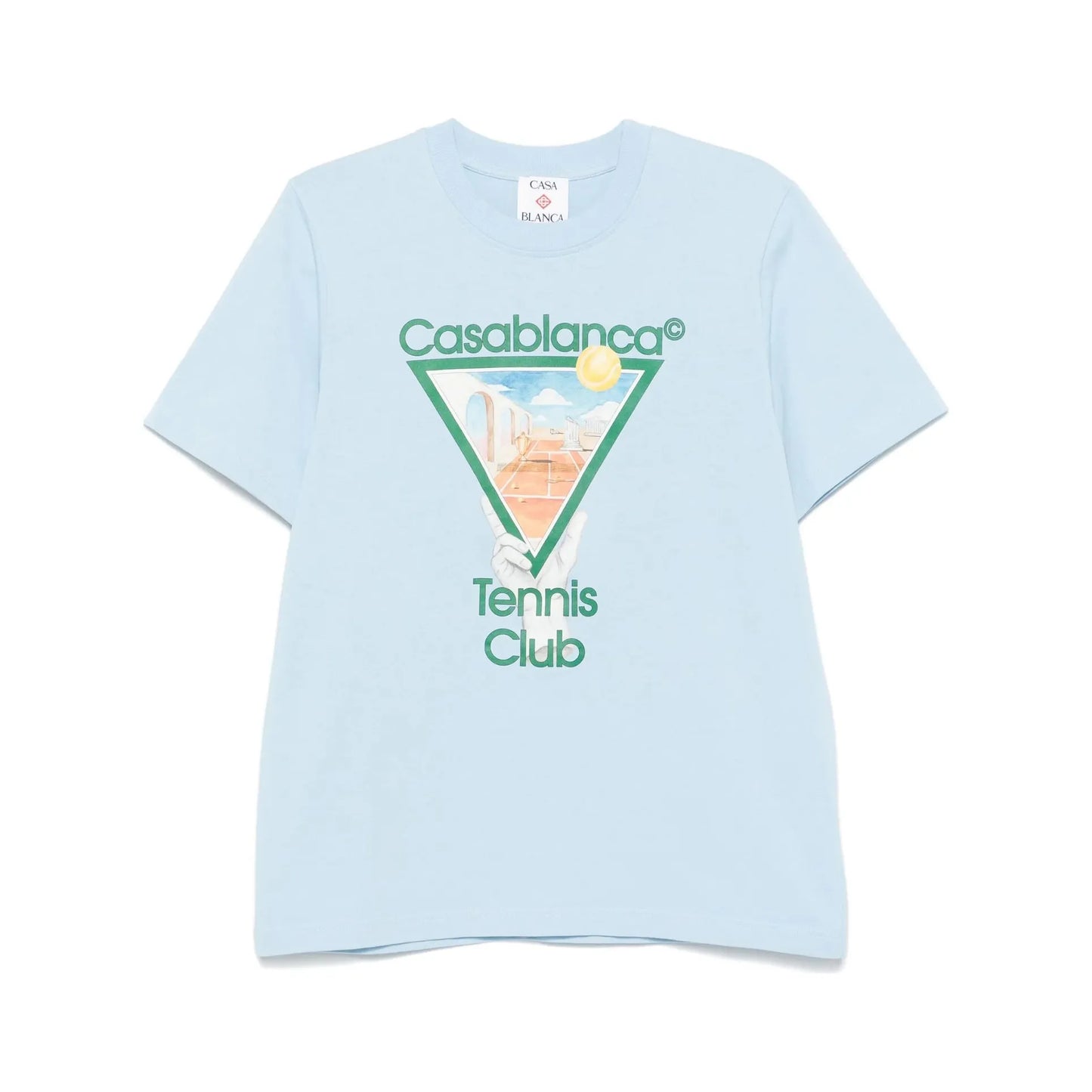 Casablanca Tennis club light blue shirt