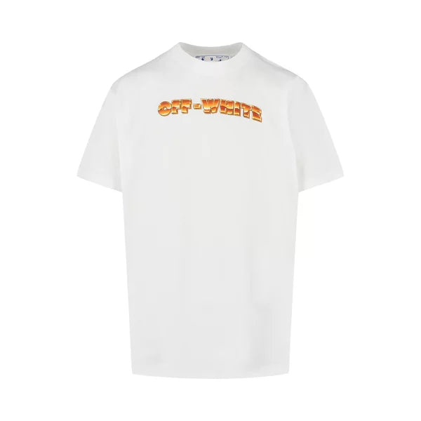 Off White Arrows Print Crewneck Tee White/Gold