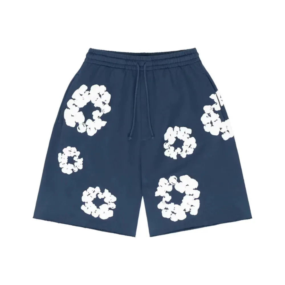 Denim Tears Cotton Wreath Shorts Navy