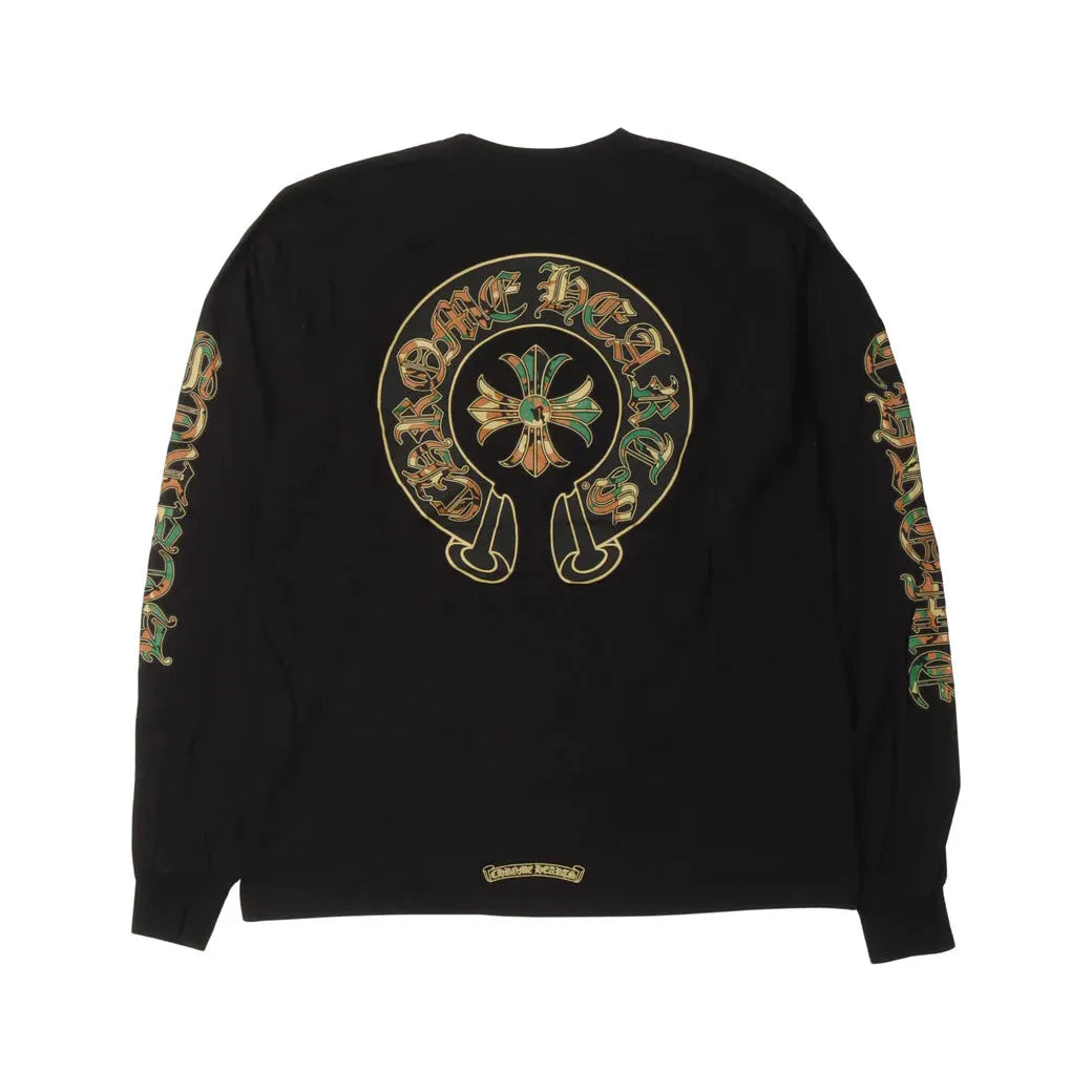 Chrome Hearts Camouflage Cemetery Cross Long Sleeve T-Shirt