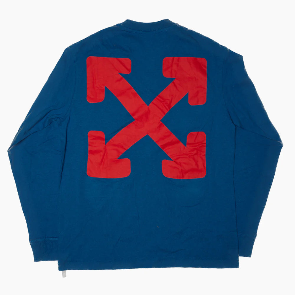 Off-White Emotionally Available L/S T-Shirt Blue/Peacock Red