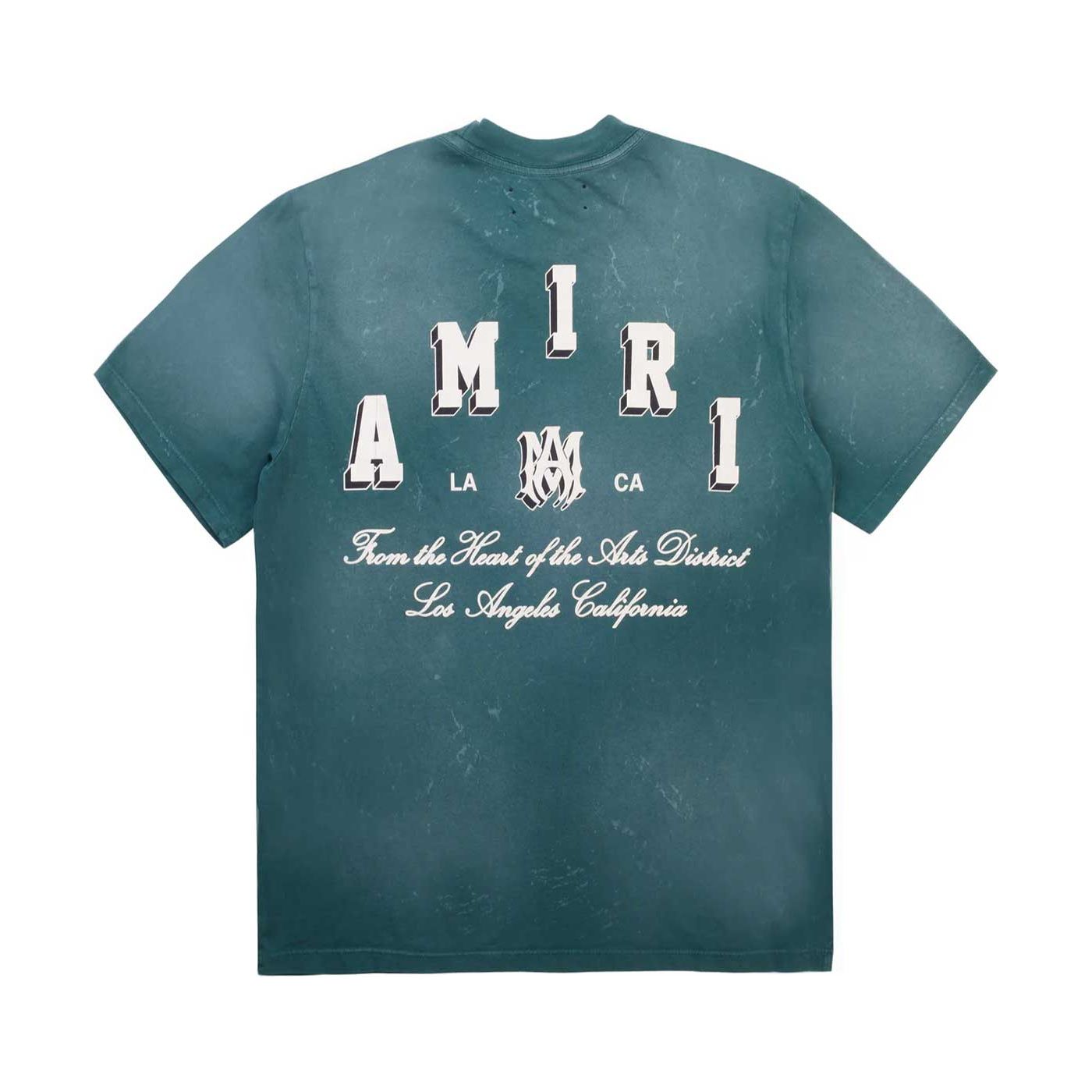 Amiri Vintage Collegiate Logo-Print T-Shirt Green