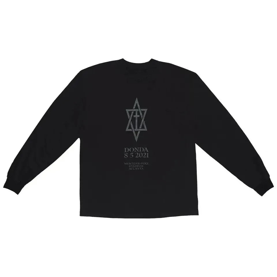 Kanye West DONDA August 5 Listening Event L/S T-shirt Black