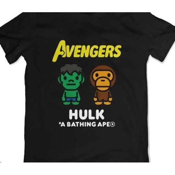 B*pe x Marvel Milo The Hulk T-Shirt 'Black’