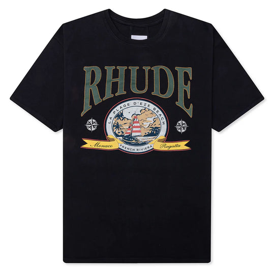 Rhude Monaco Regatta Tee Vintage Black