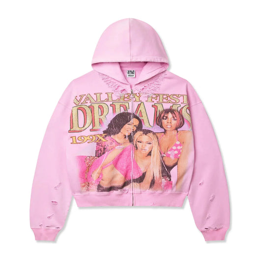 Vale Forever Dreams Zip Up Hoodie Pink