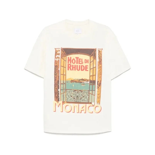 Rhude Hotel di Monaco T-shirt Cream
