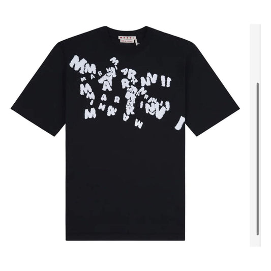 Marni caos logo black tee