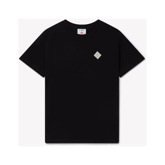 Casablanca Pearl Diamond Patch Short-Sleeve T-Shirt Black