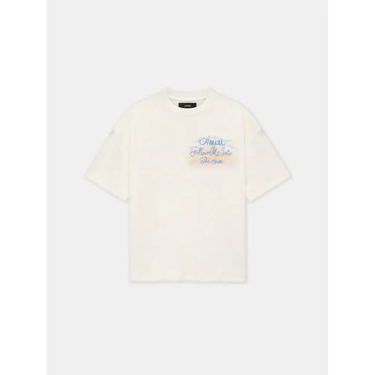 Amiri Follow Me Oversized Tee Ivory