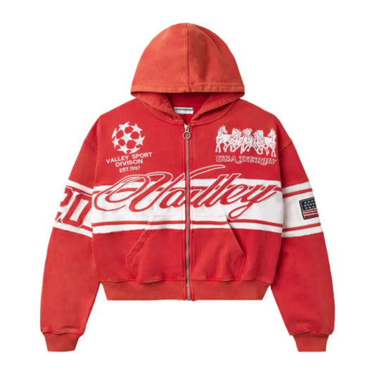 Vale Forever Cursive Zip Up Red