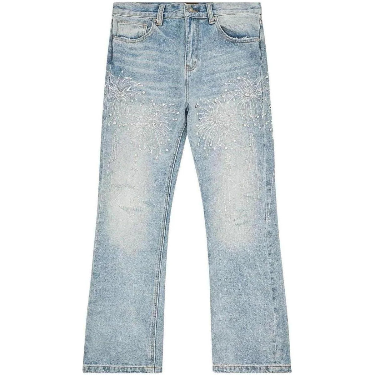 Birth Of Royal Child Firework Denim Jeans Blue