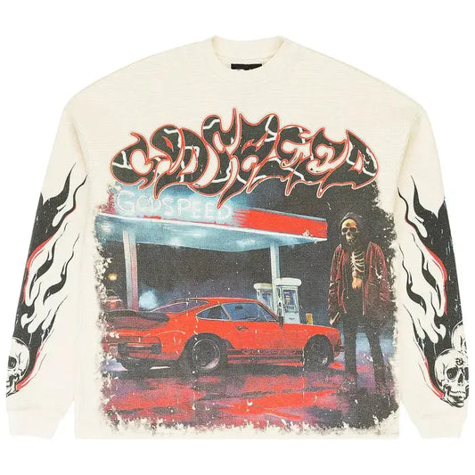 Godspeed Pit Stop Thermal Long-Sleeve T-Shirt 'Bone'