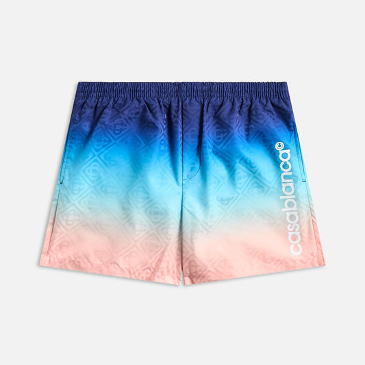 Casablanca Jacquard Swim Shorts Blue Gradient