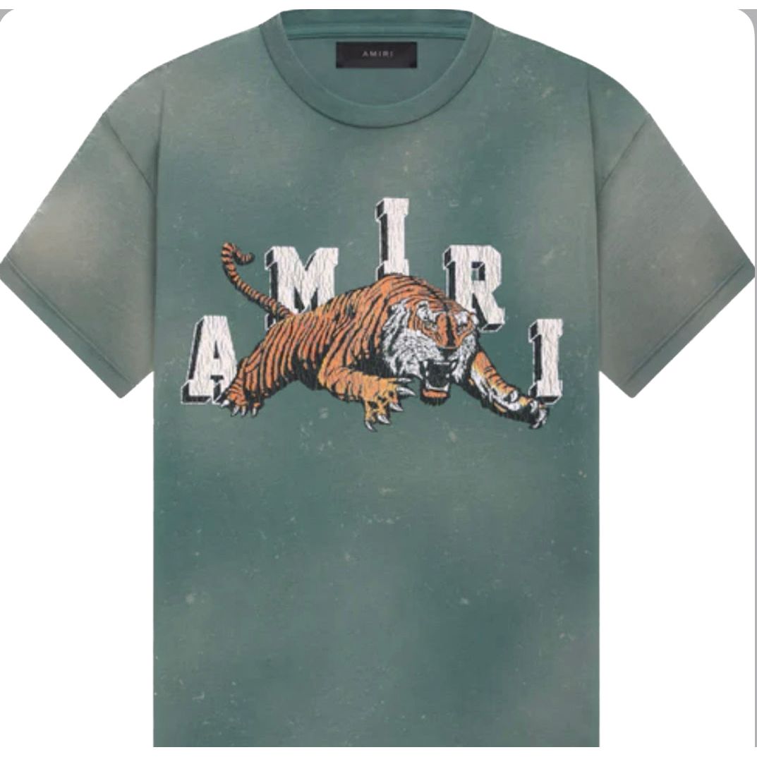 Amiri Vintage Tiger Tee Green