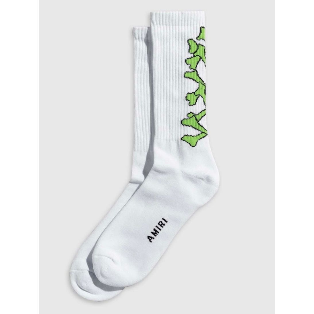 Amiri Bone Stacked Socks Green