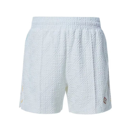 Casablanca twill monogram shorts light blue