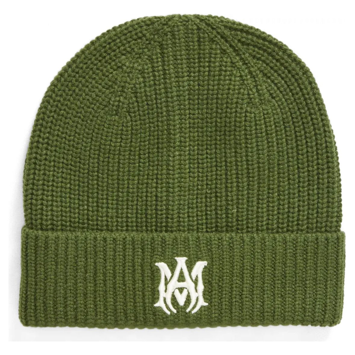 AMIRI M.A. Logo Beanie Olive Green