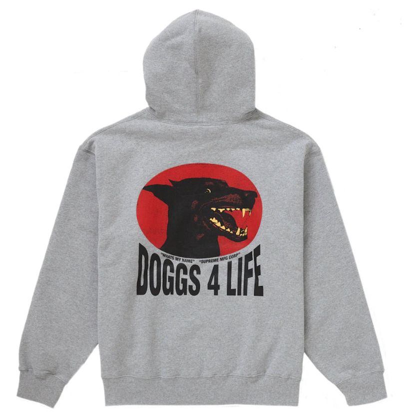 Supreme Doggs Hooded Sweatshirt Heather Grey