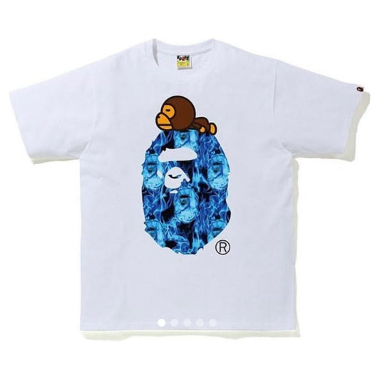 Bape Flame Milo On Big Ape Tee