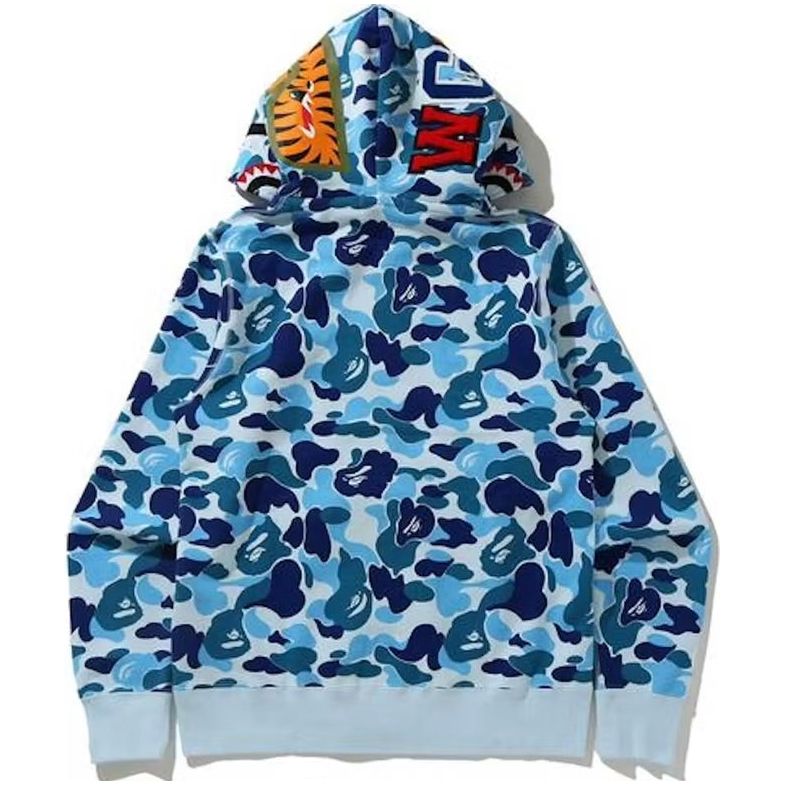 Bape ABC Camo Shark Full Zip Hoodie Blue