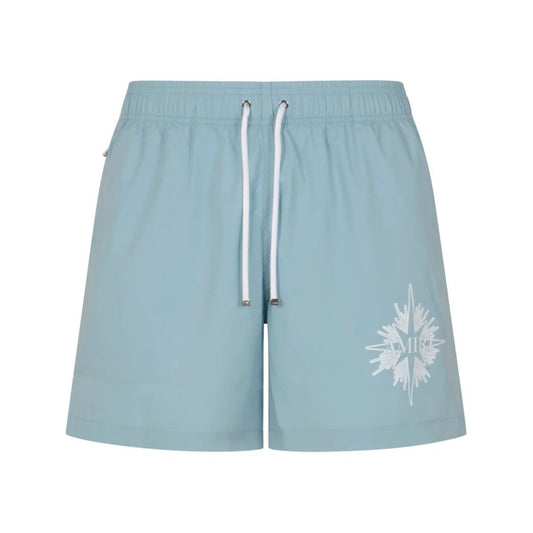 Amiri starburst dusty blue swim trunk