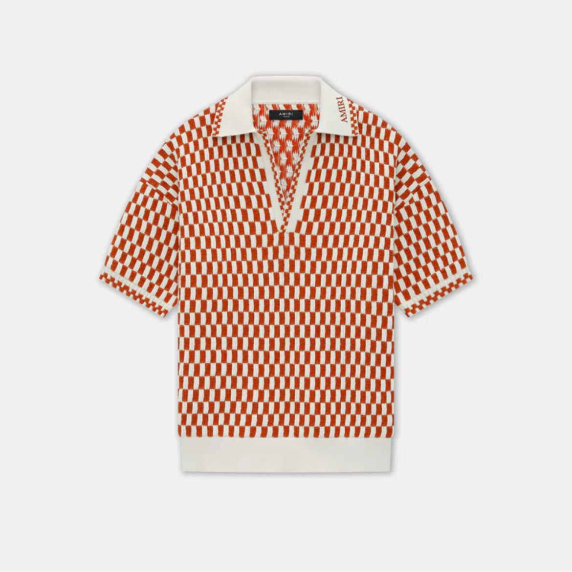 Amiri checkered polo