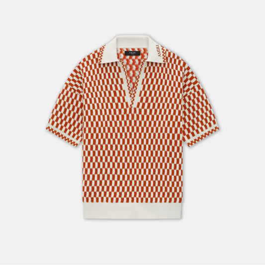 Amiri checkered polo