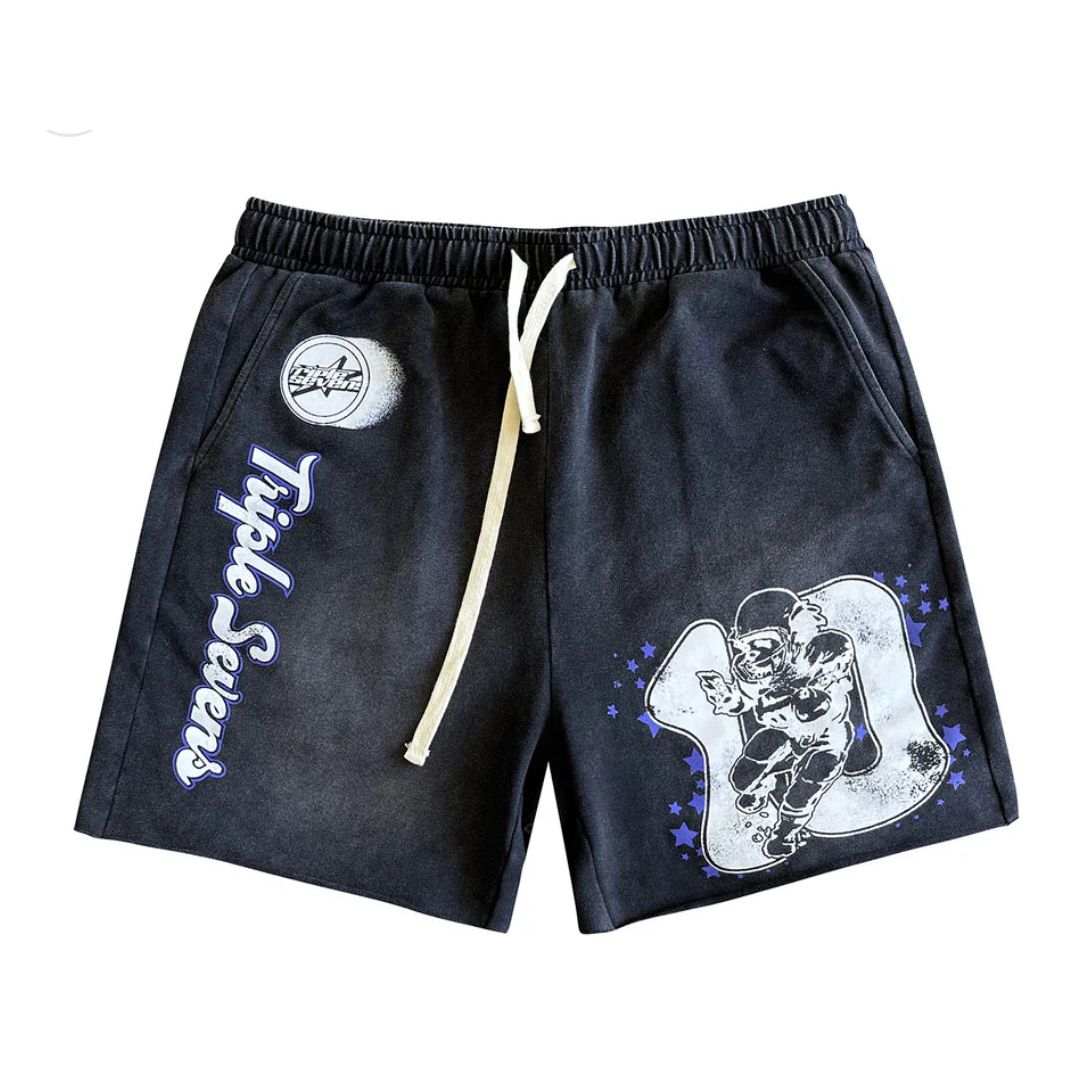 Triple Sevens All Star Jersey Shorts Black/Blue