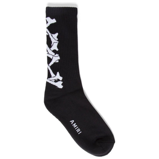 Amiri Stacked Bone Socks Black