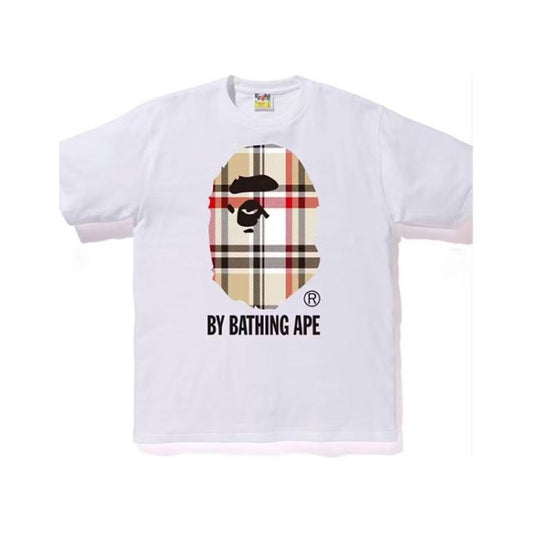 Bape Check By Bathing Ape Tee White/Beige