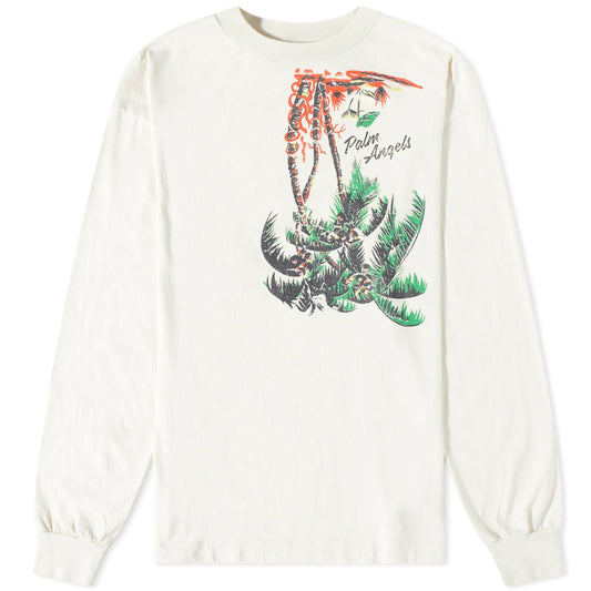 Palm Angels Long Sleeve Upside Down Palm T-Shirt