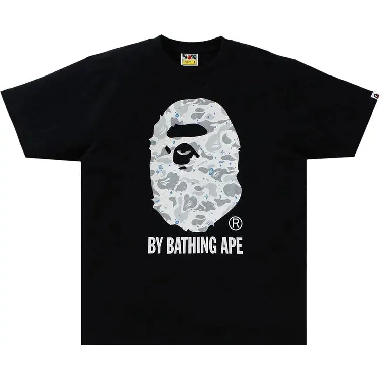 Bape 1st Camo Big Ape Head Tee Black/Space Camo