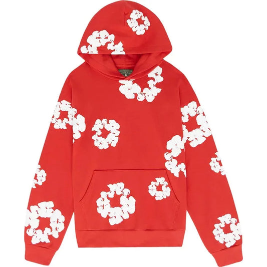 Denim Tears Cotton Wreath Hoodie Red