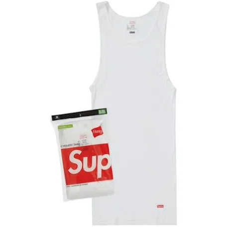 Supreme White Hanes Tank Tops