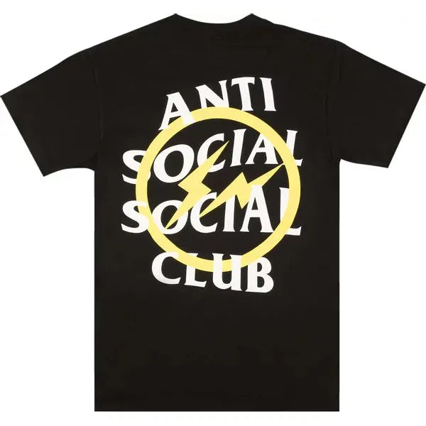 Anti Social Social Club x Fragment Design Yellow Bolt Tee 'Black'