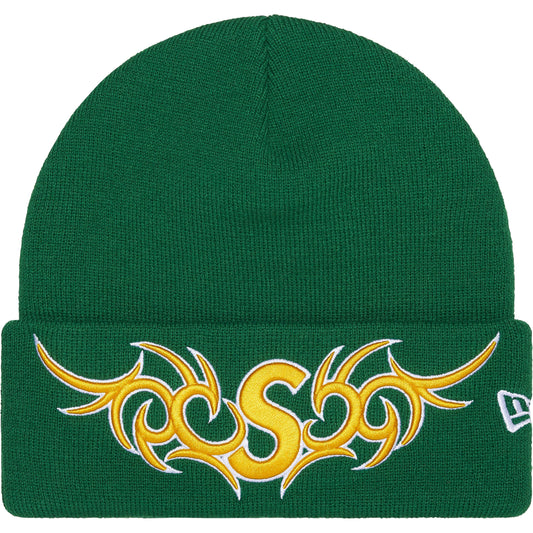 Supreme Tribal S Logo Beanie ‘Green/Yellow’