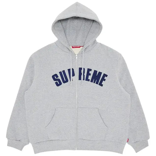 Supreme Arc Thermal Zip Up Hooded Sweatshirt 'Heather Grey