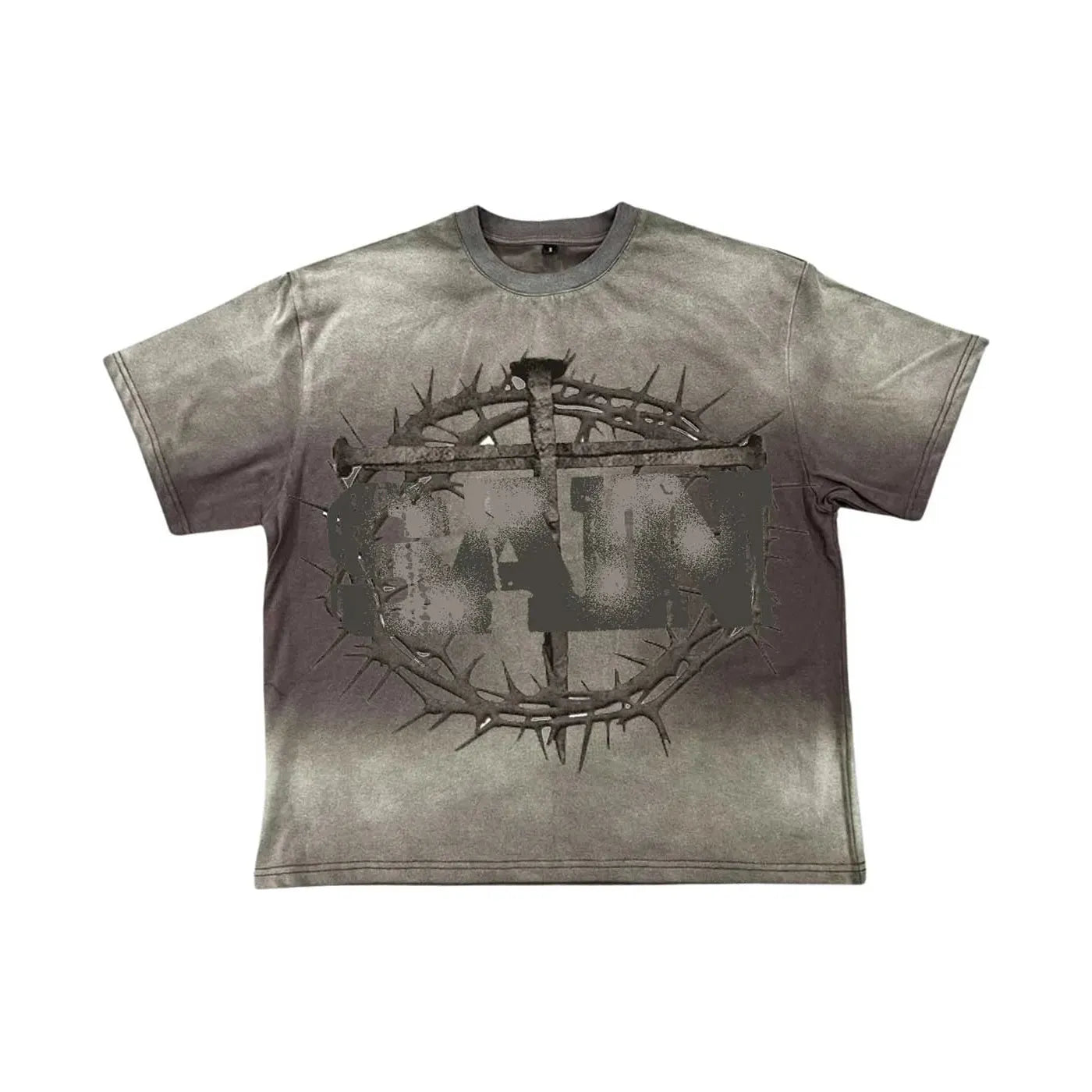 Saint Vanity Cross Tee Grey